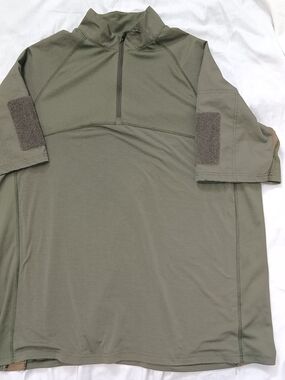 Condor Men's XXL Tactical Combat 1/4 Zip Short Sleeve Shirt in Olive Green